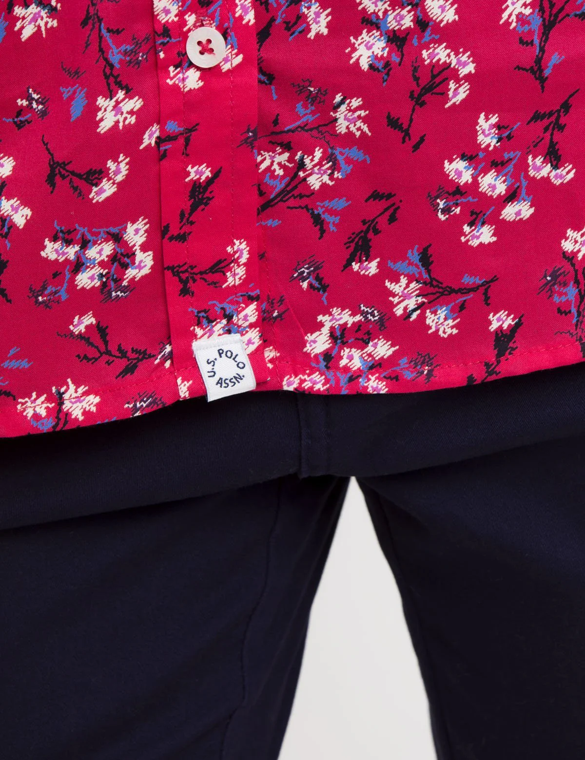 MULTI FLORAL ROLL-UP POPLIN SHIRT - Image 4