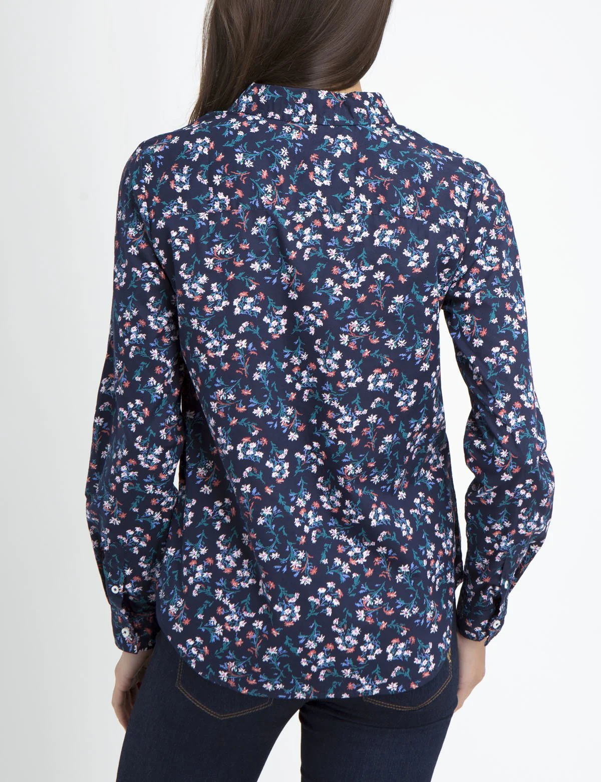 MULTI FLORAL ROLL-UP POPLIN SHIRT - Image 7