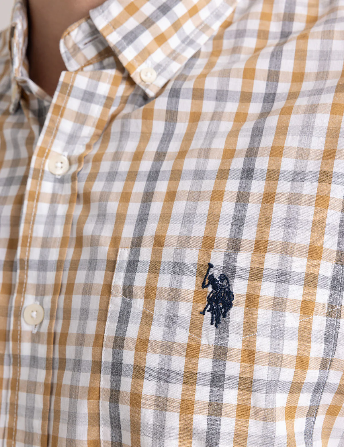 MULTI GINGHAM POPLIN LONG SLEEVE SHIRT - Image 4