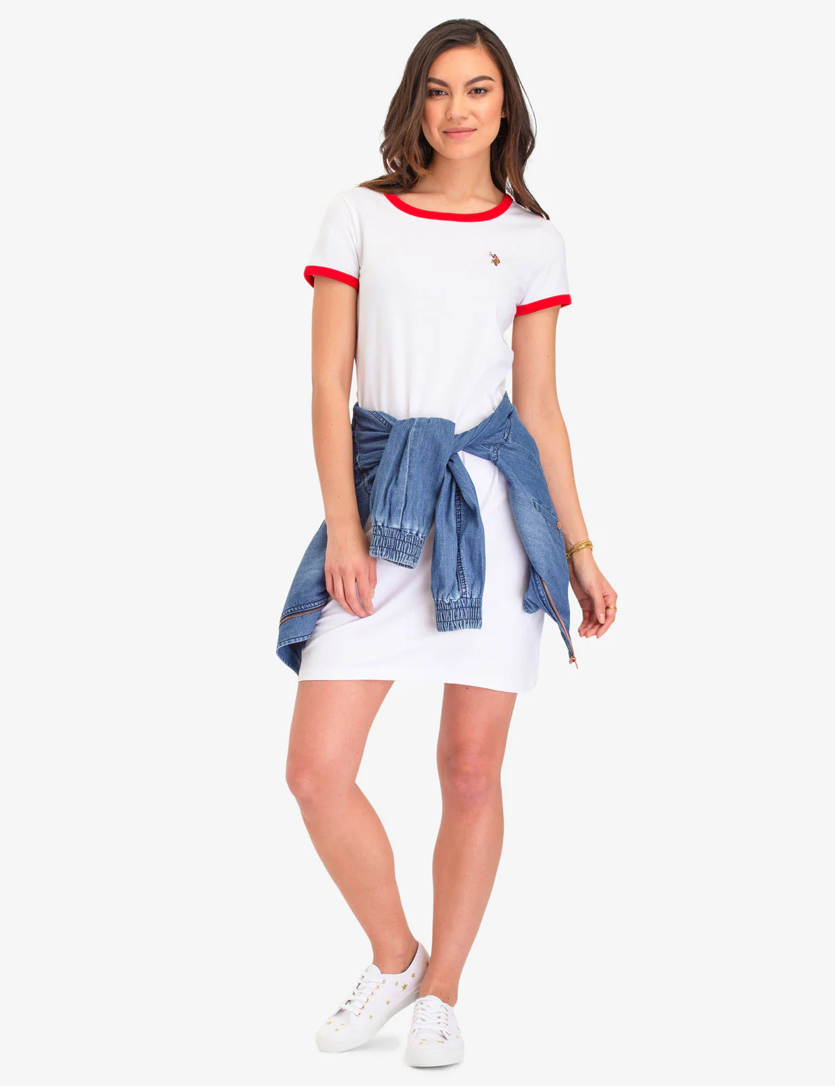 MULTI TONAL SMALL LOGO RINGER T-SHIRT DRESS - Image 2