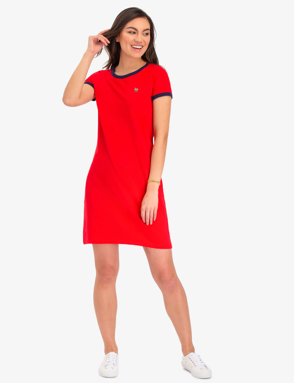 MULTI TONAL SMALL LOGO RINGER T-SHIRT DRESS - Image 4