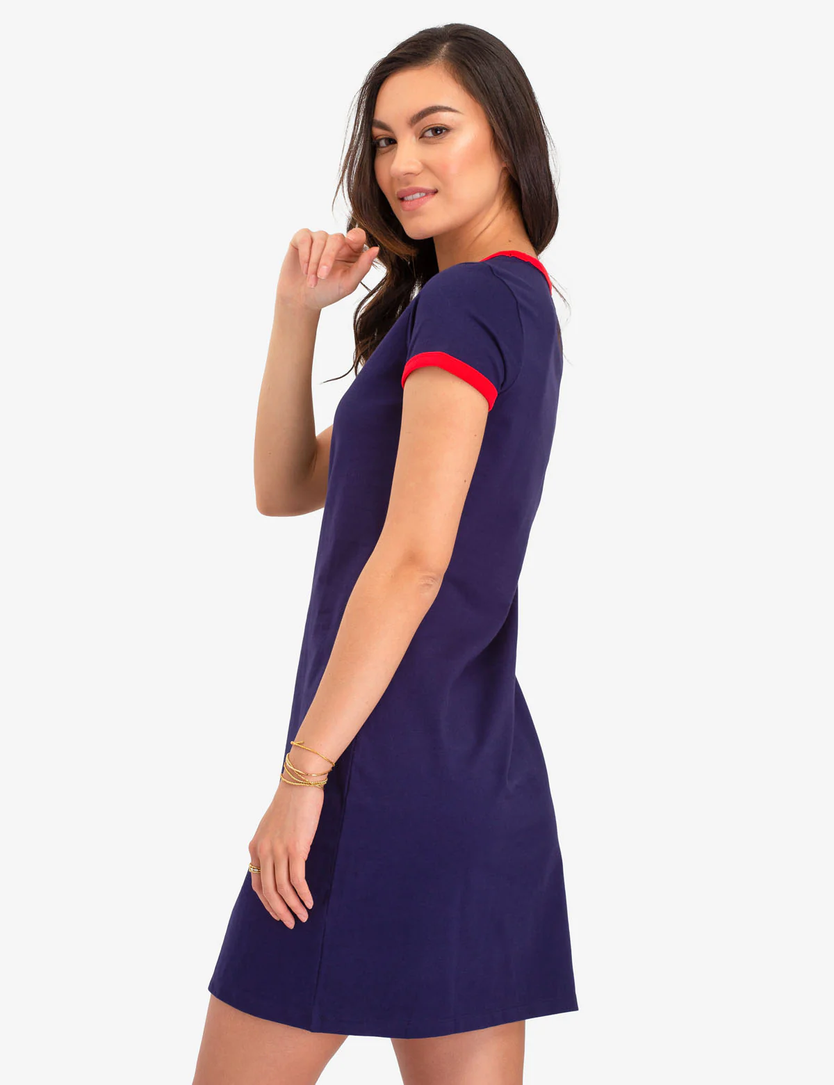 MULTI TONAL SMALL LOGO RINGER T-SHIRT DRESS - Image 7