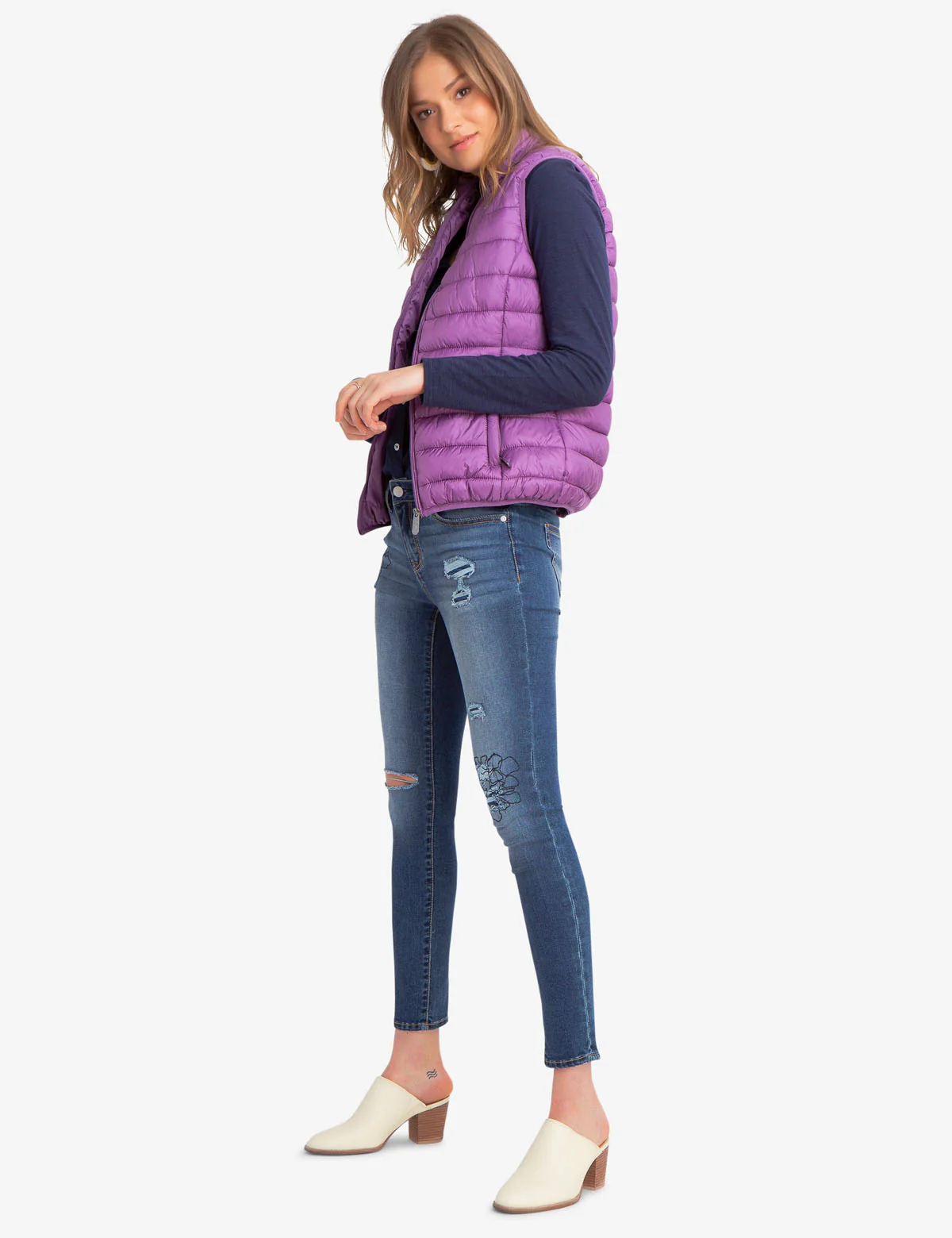 FAUX FUR LINED PUFFER VEST - Image 2