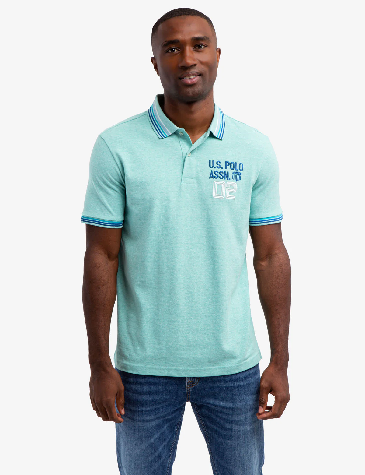 MULTI STRIPED RIB PIQUE POLO SHIRT - Image 13