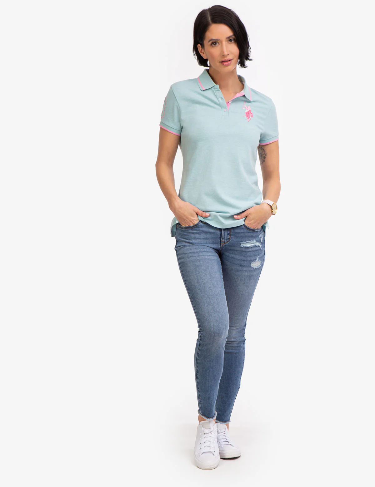 MULTI TONAL BIG LOGO POLO SHIRT - Image 12