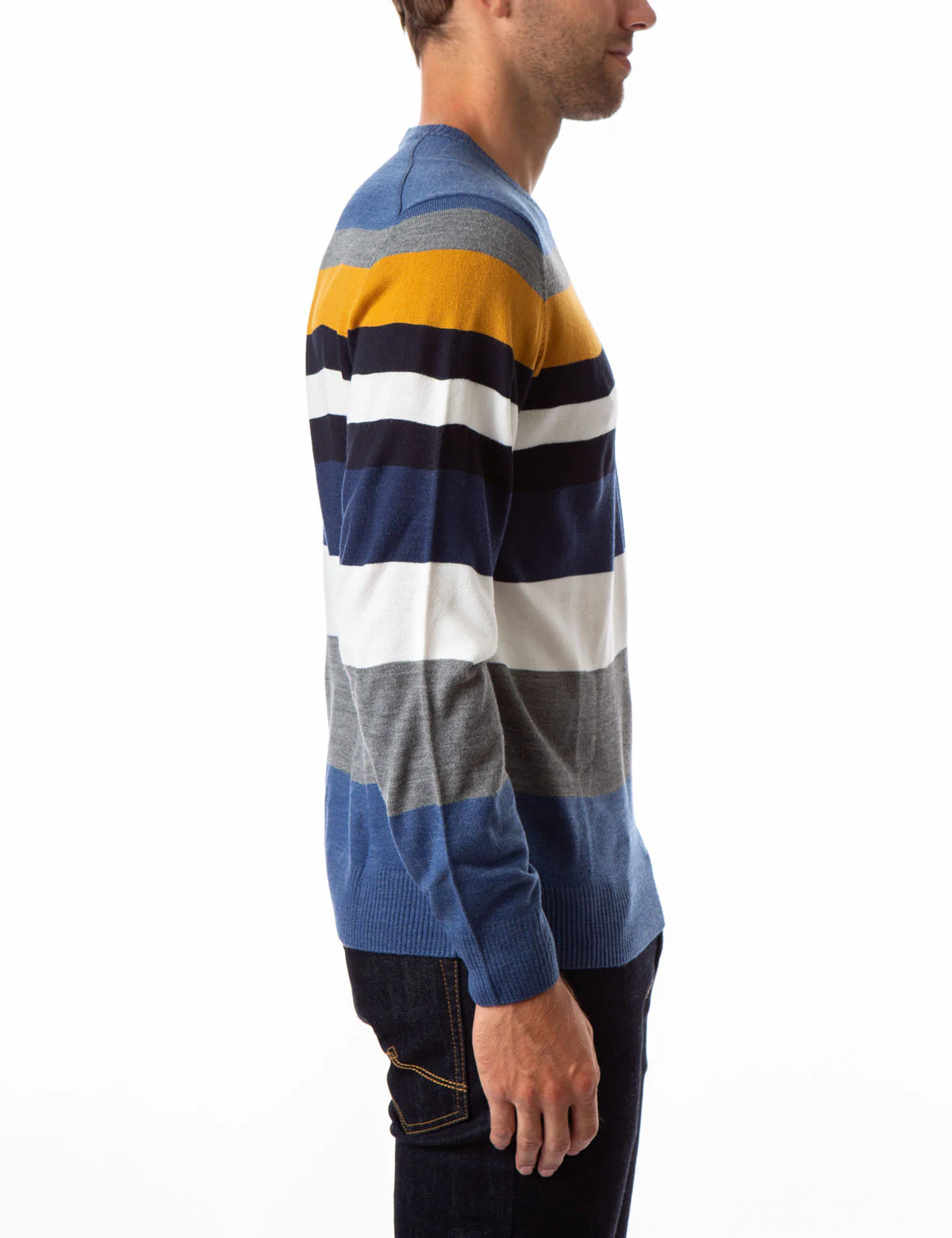 MULTICOLOR STRIPED CREW NECK SWEATER - Image 8