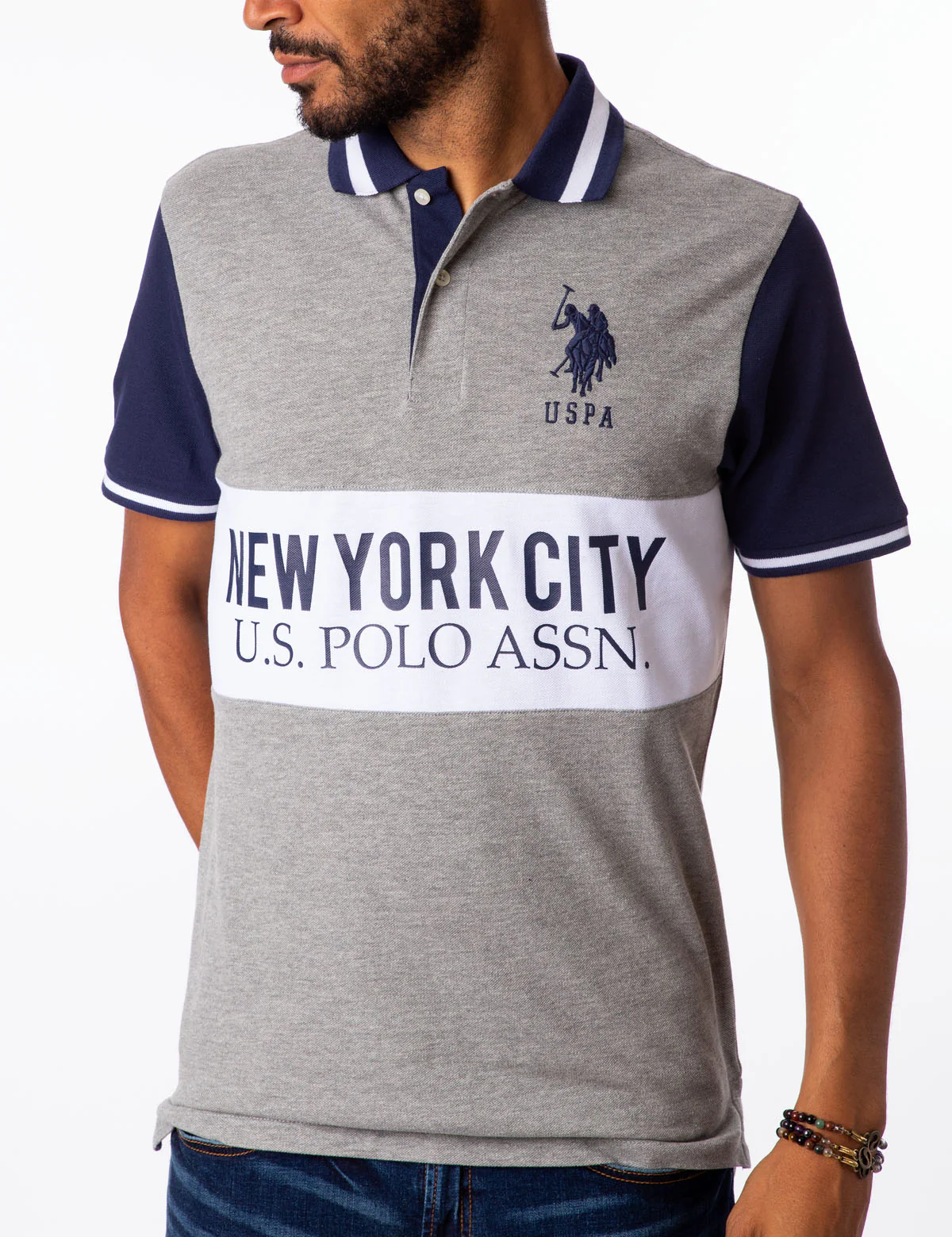 NYC CHEST STRIPE POLO SHIRT - Image 4