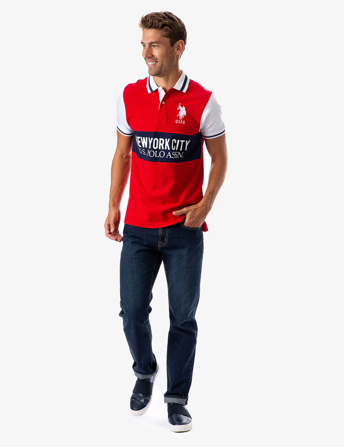 NYC CHEST STRIPE POLO SHIRT - Image 7