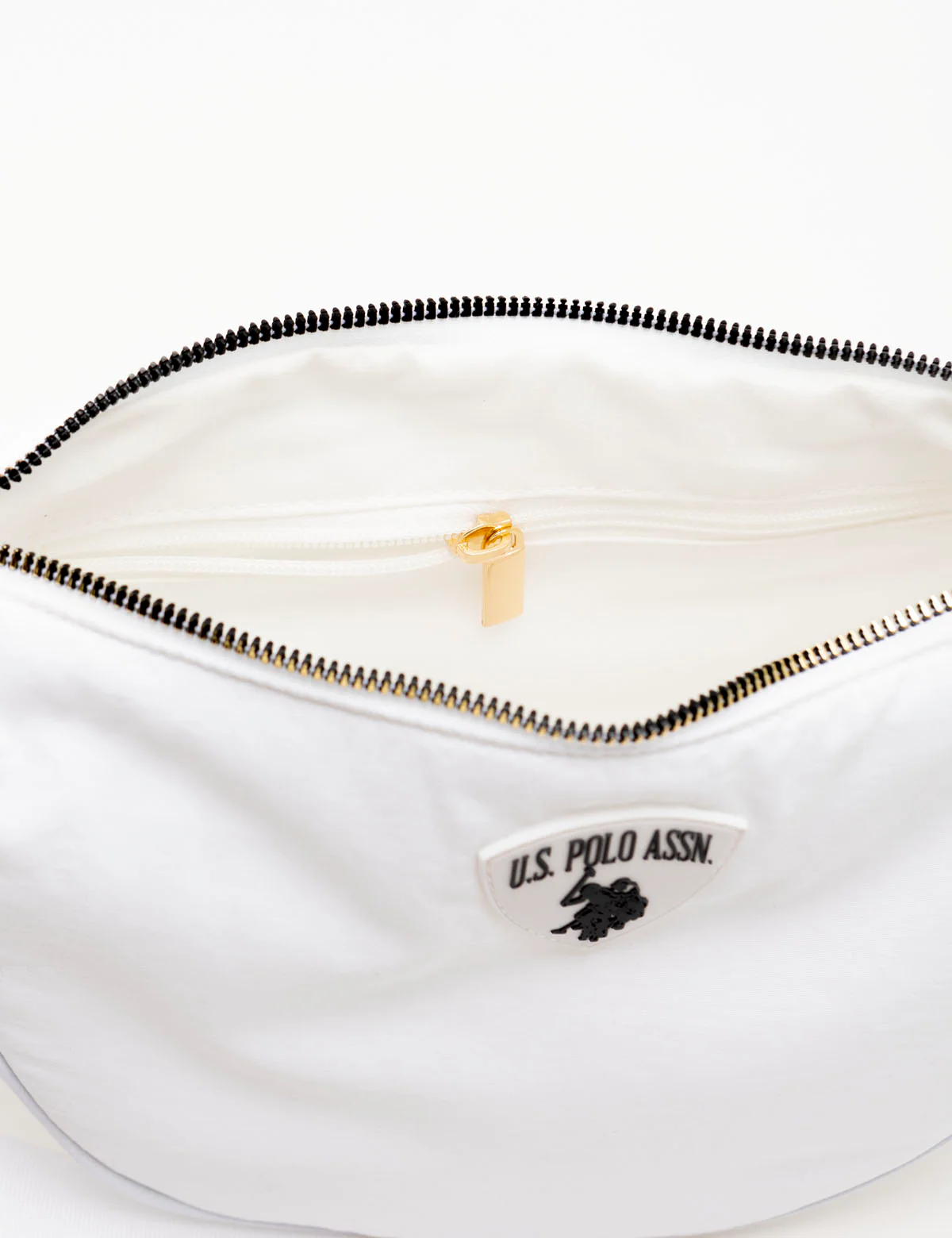 NYLON CRESCENT CROSSBODY BAG WITH ZIPPER POUCH - Image 5