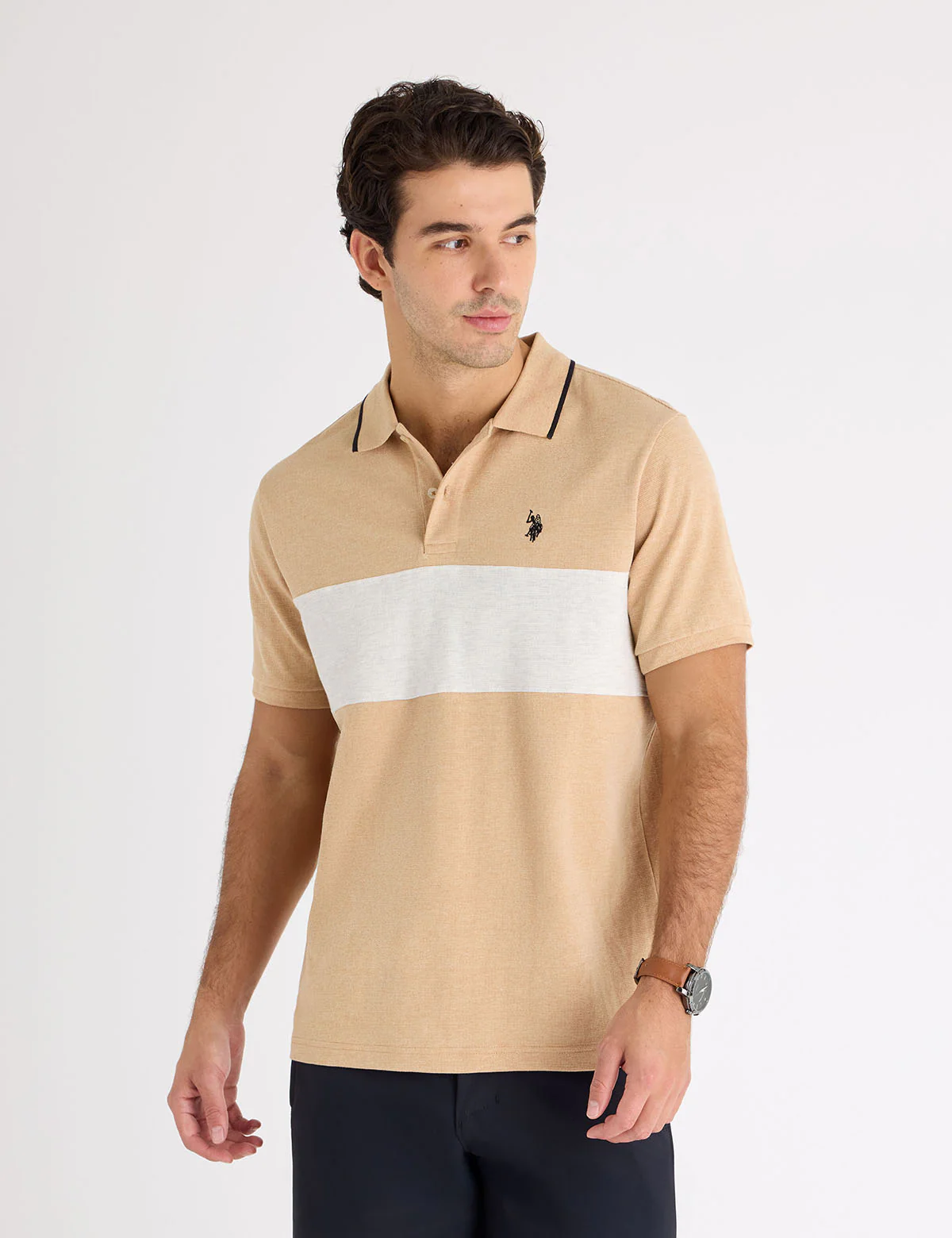 OTTOMAN KNIT COLORBLOCK POLO SHIRT - Image 7