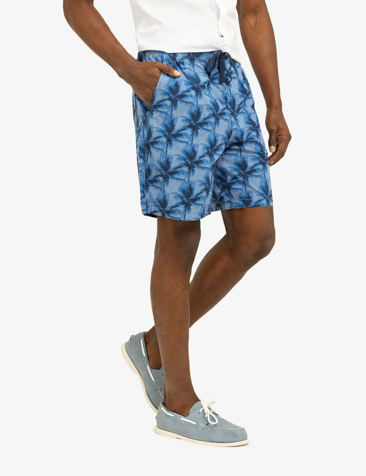 PALM PRINT CHAMBRAY JOGGER SHORT - Image 3