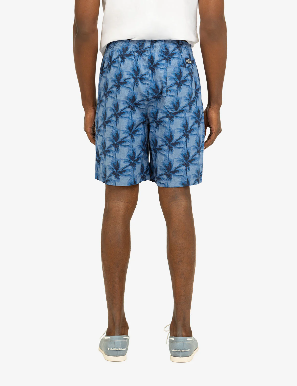 PALM PRINT CHAMBRAY JOGGER SHORT - Image 4