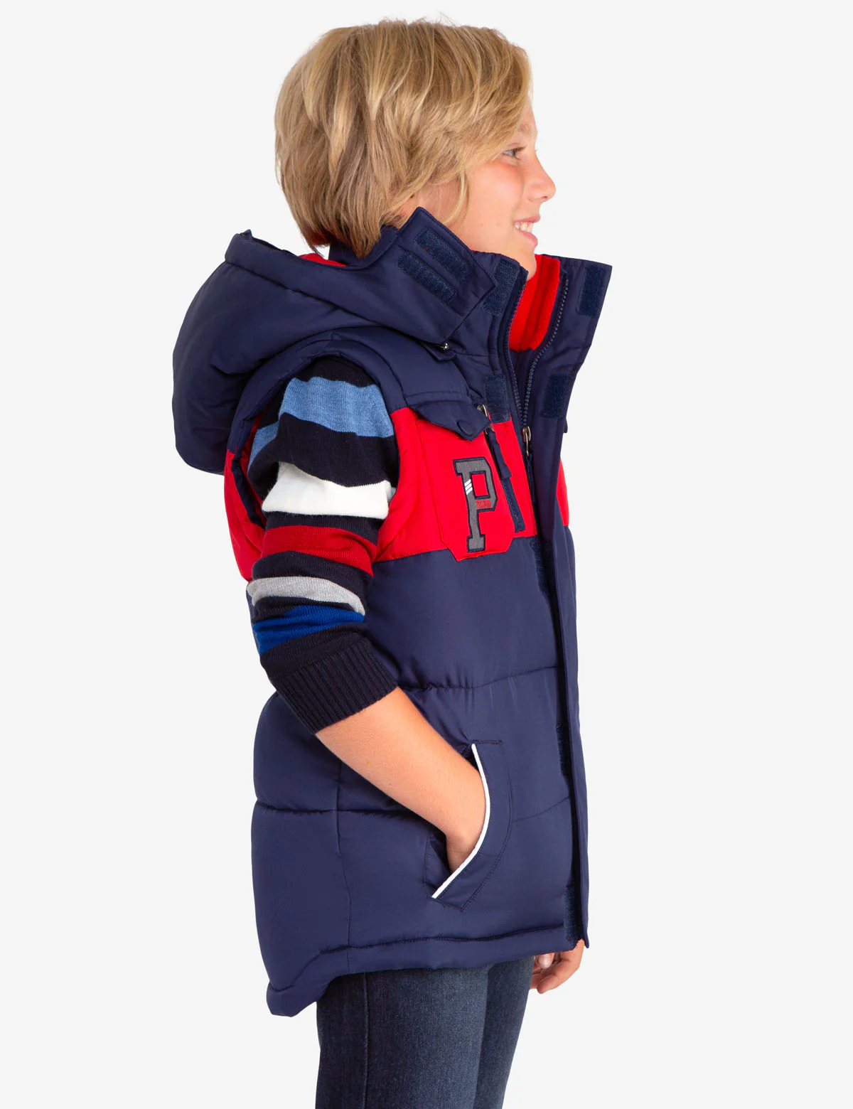 PATCH HOODED VEST - Image 3