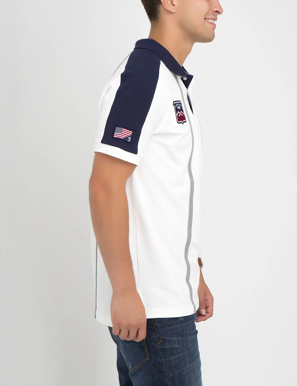 PATCHED USA VERTICAL POLO SHIRT - Image 11