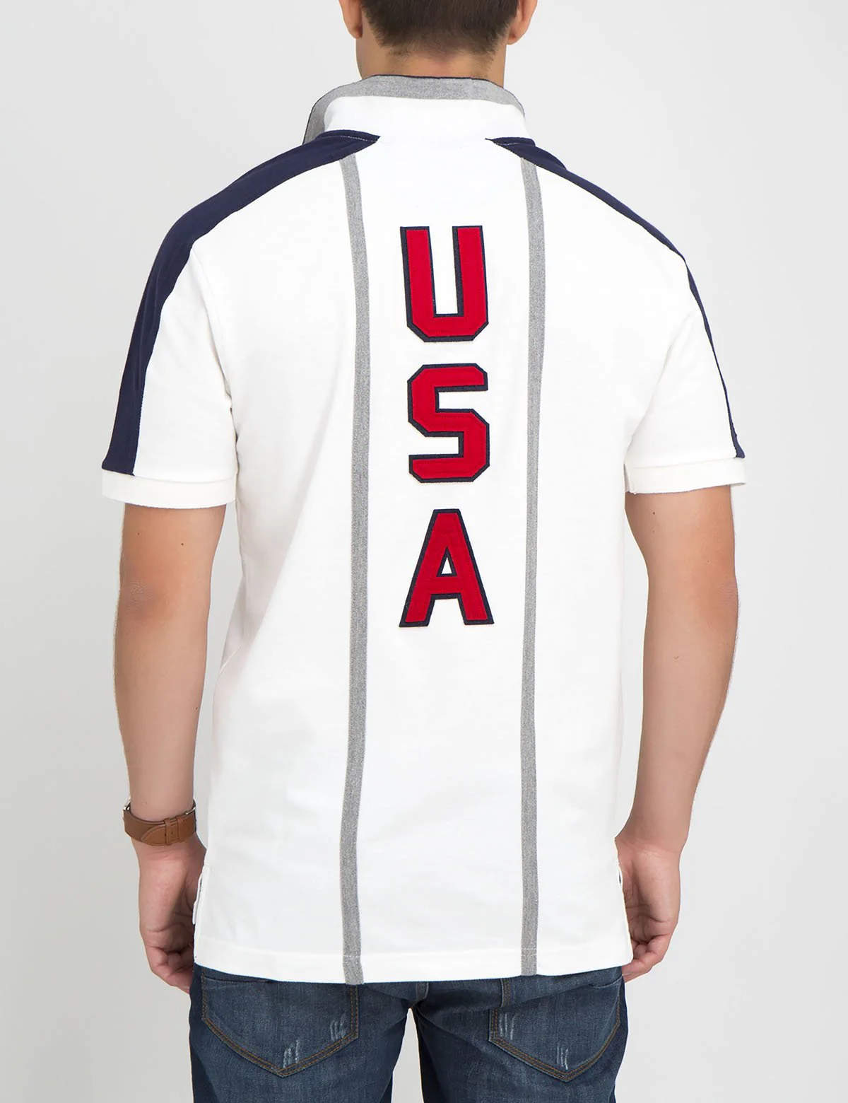 PATCHED USA VERTICAL POLO SHIRT - Image 12