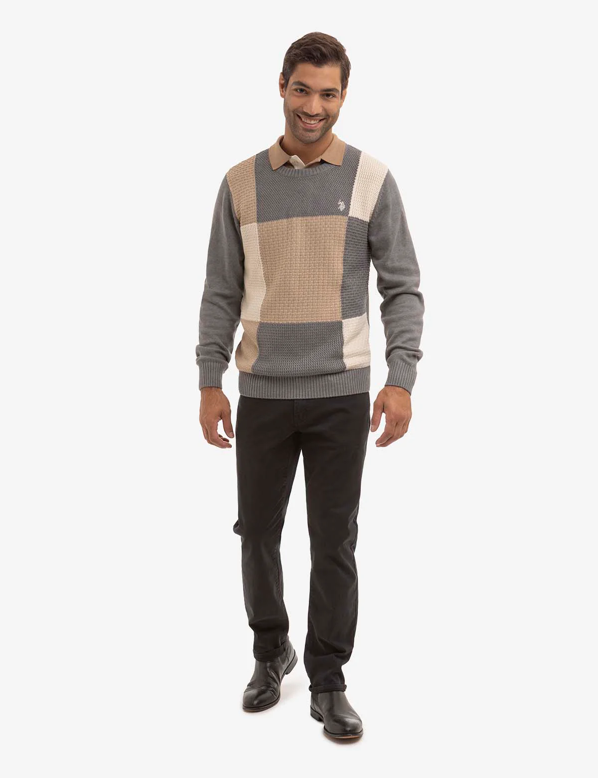 PATCHWORK CREW NECK SWEATER - Image 2