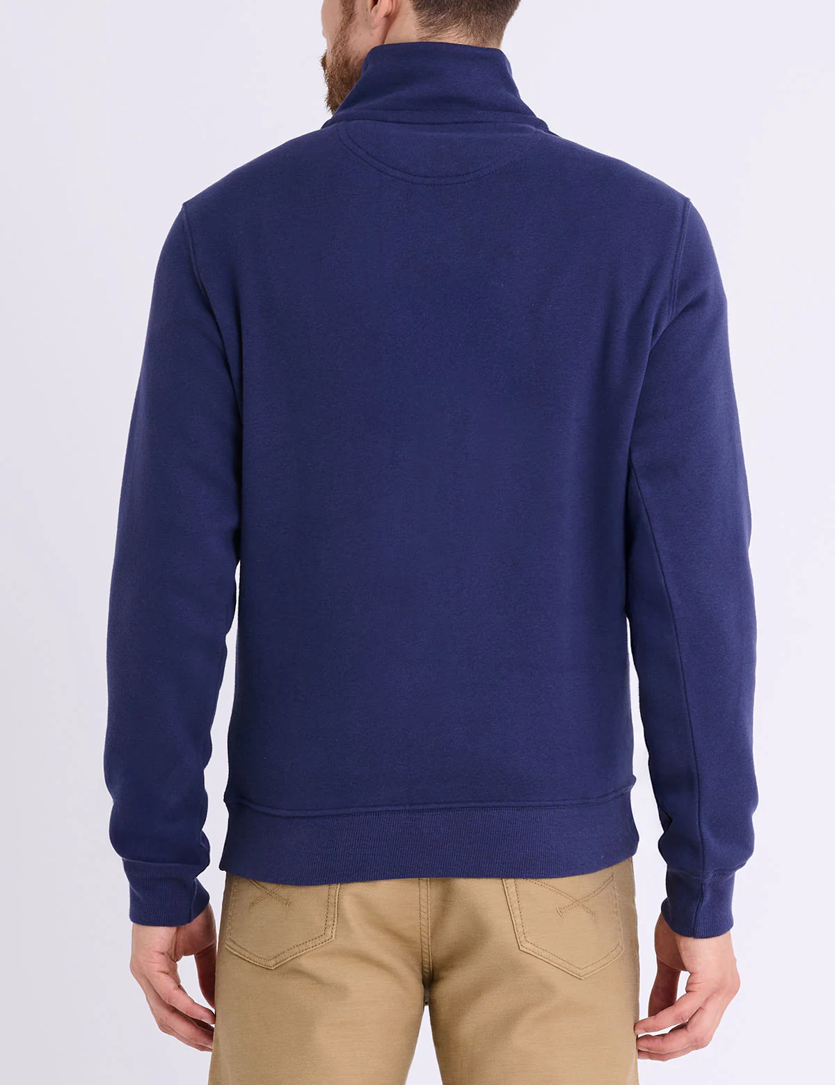 PEACHED FLEECE BUTTON MOCK NECK PULLOVER - Image 10