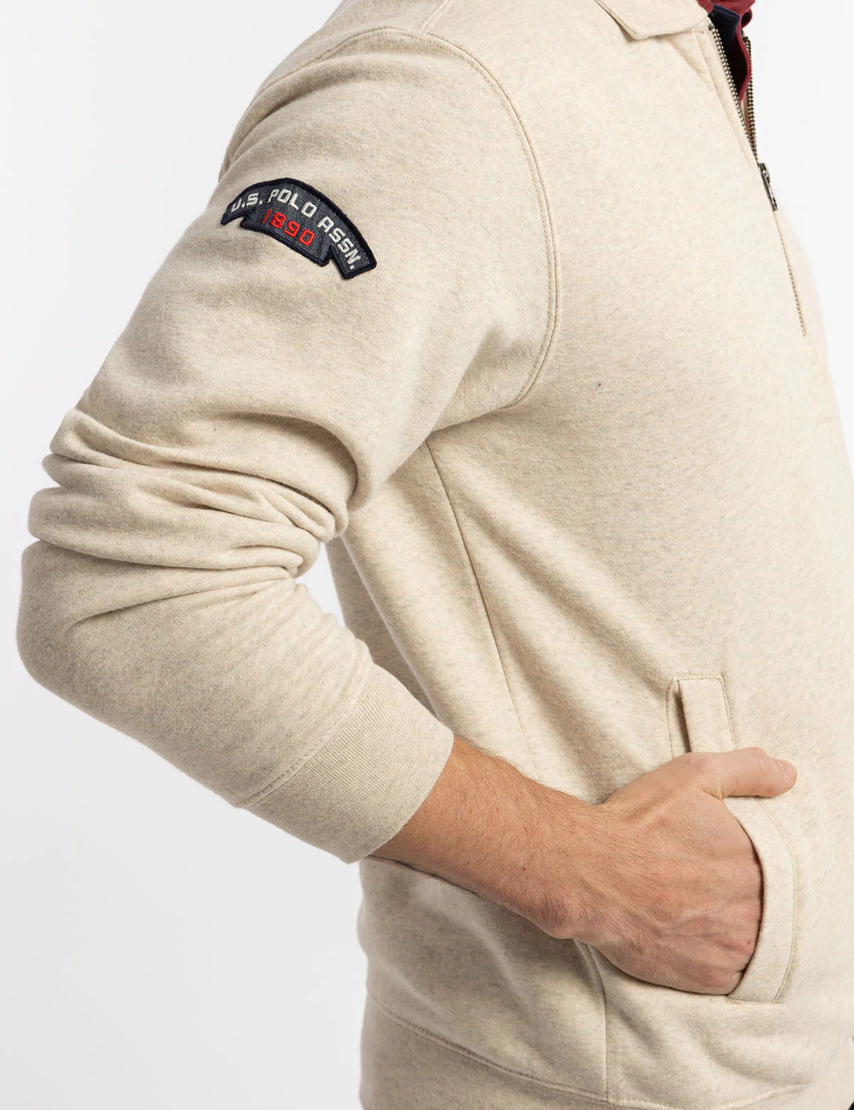 PEACHED FLEECE QUARTER ZIP PULLOVER - Image 2