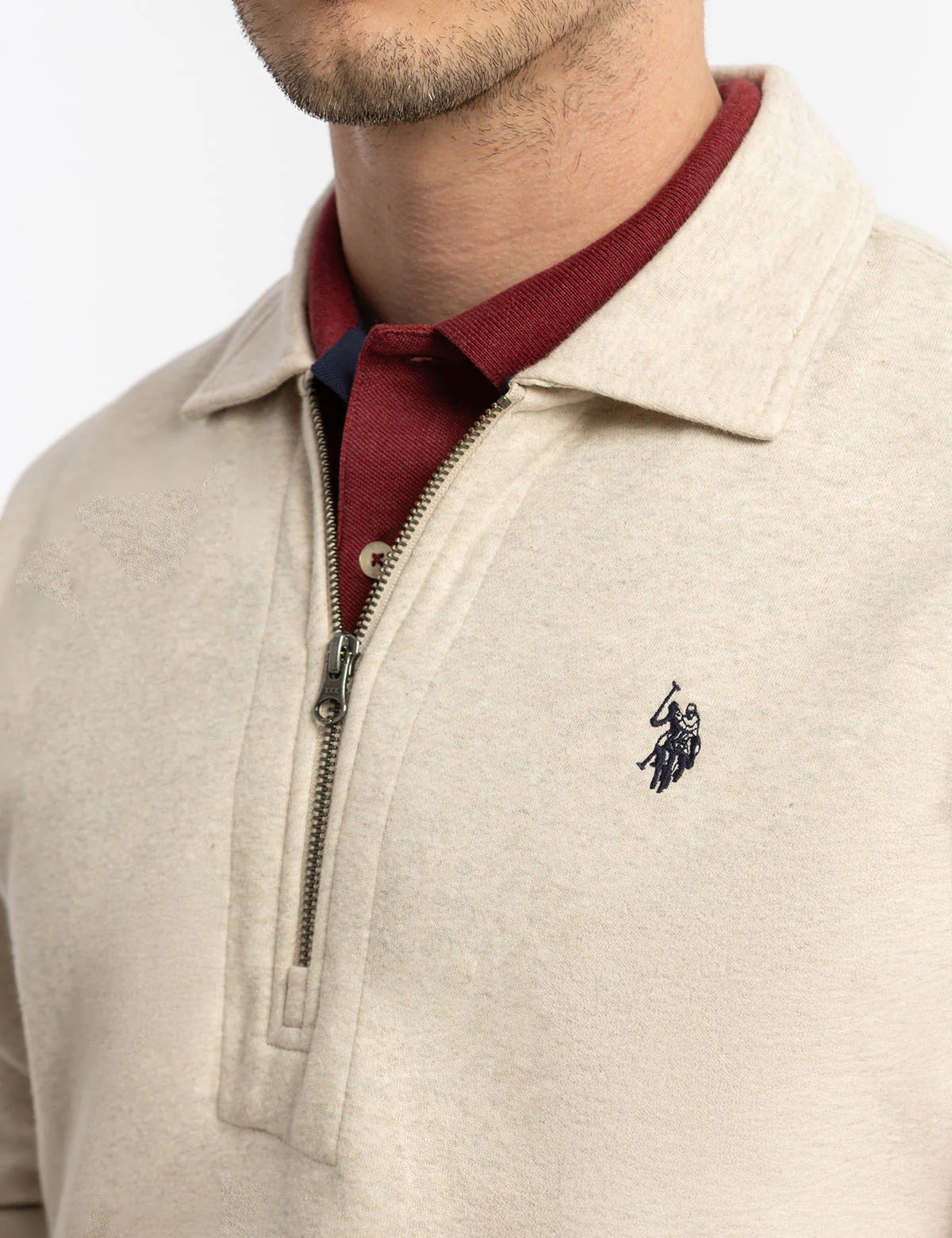 PEACHED FLEECE QUARTER ZIP PULLOVER - Image 3