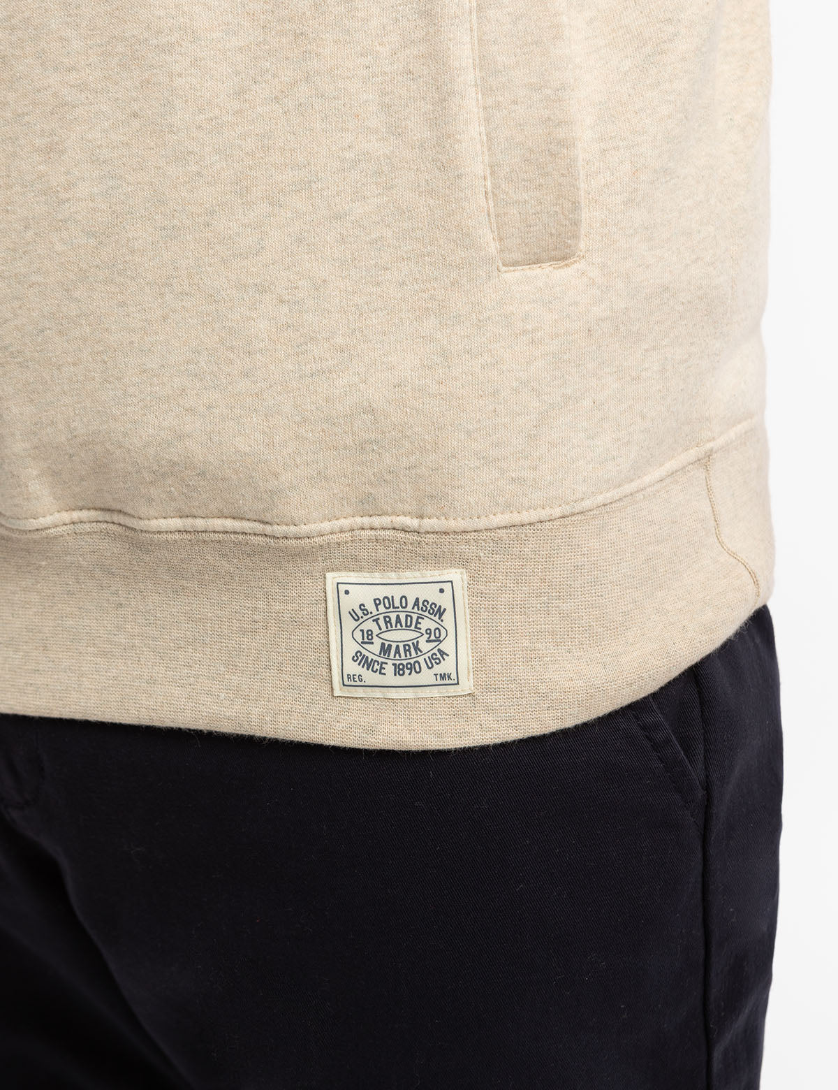 PEACHED FLEECE QUARTER ZIP PULLOVER - Image 4