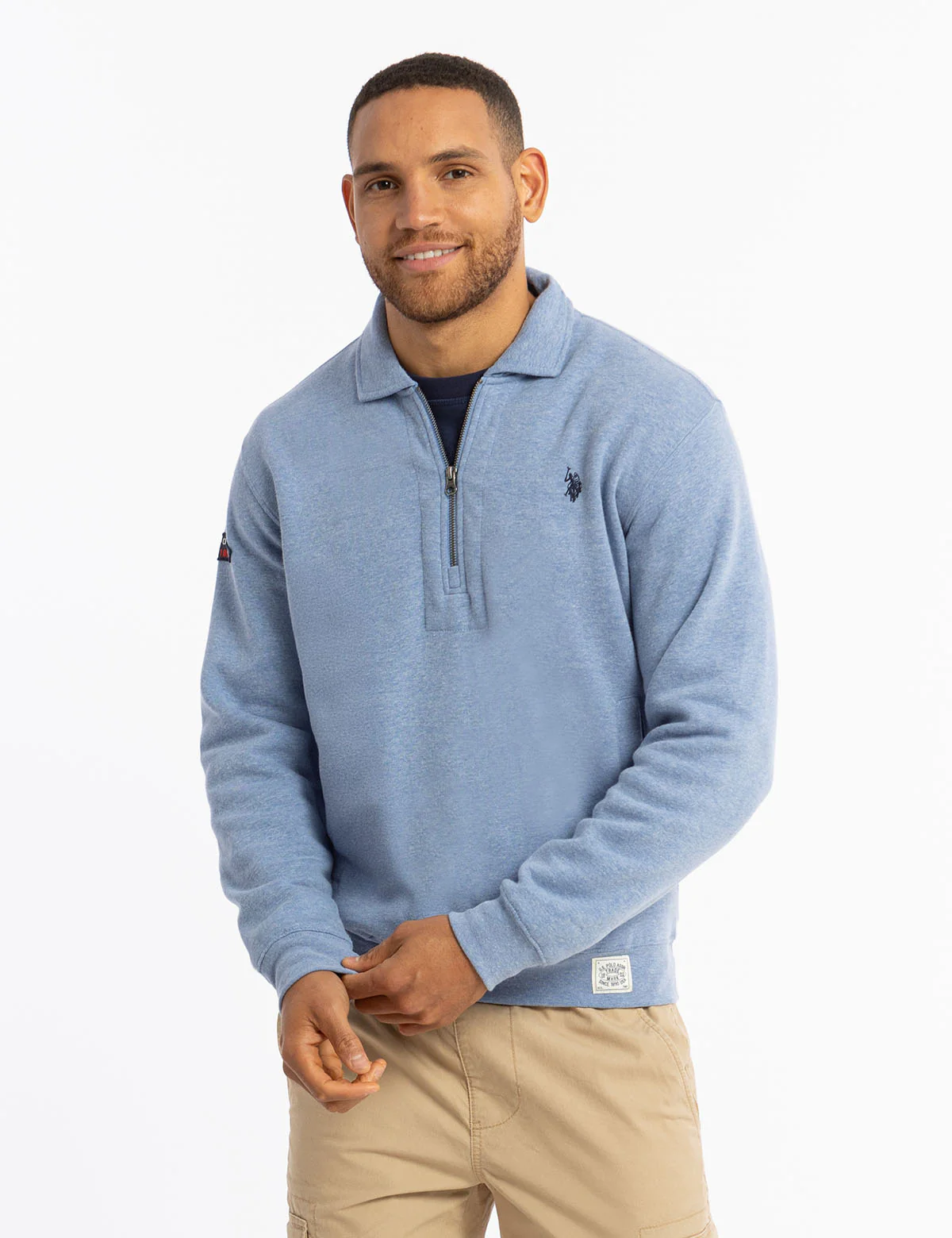 PEACHED FLEECE QUARTER ZIP PULLOVER - Image 6