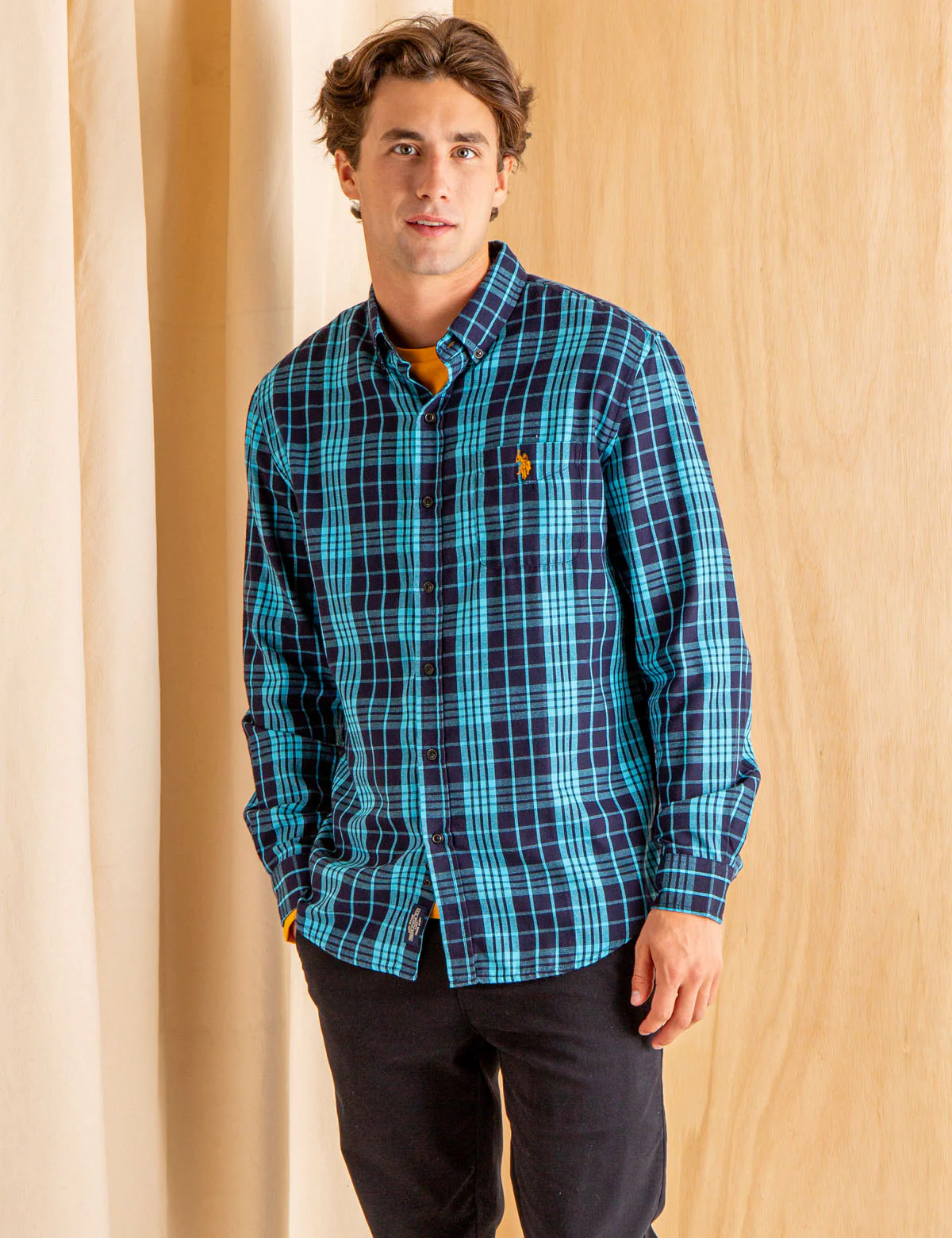 PEACHED TWILL YARN DYE PLAID SHIRT - Image 3