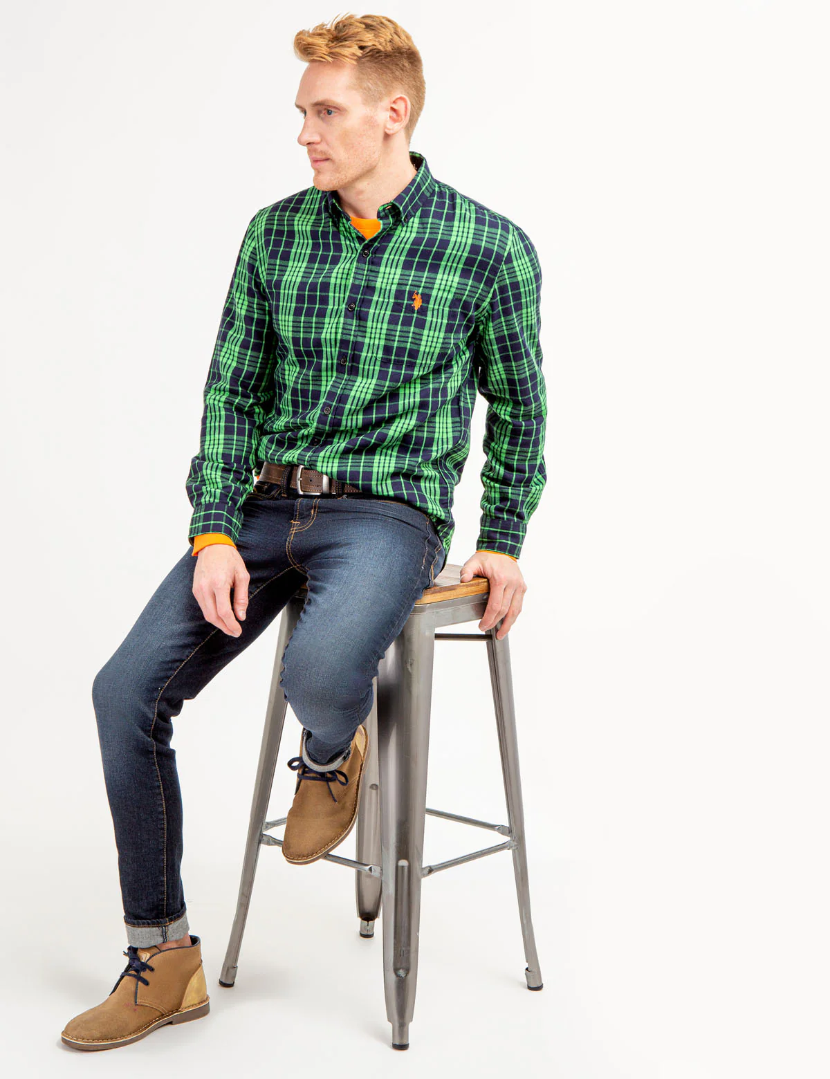 PEACHED TWILL YARN DYE PLAID SHIRT - Image 7