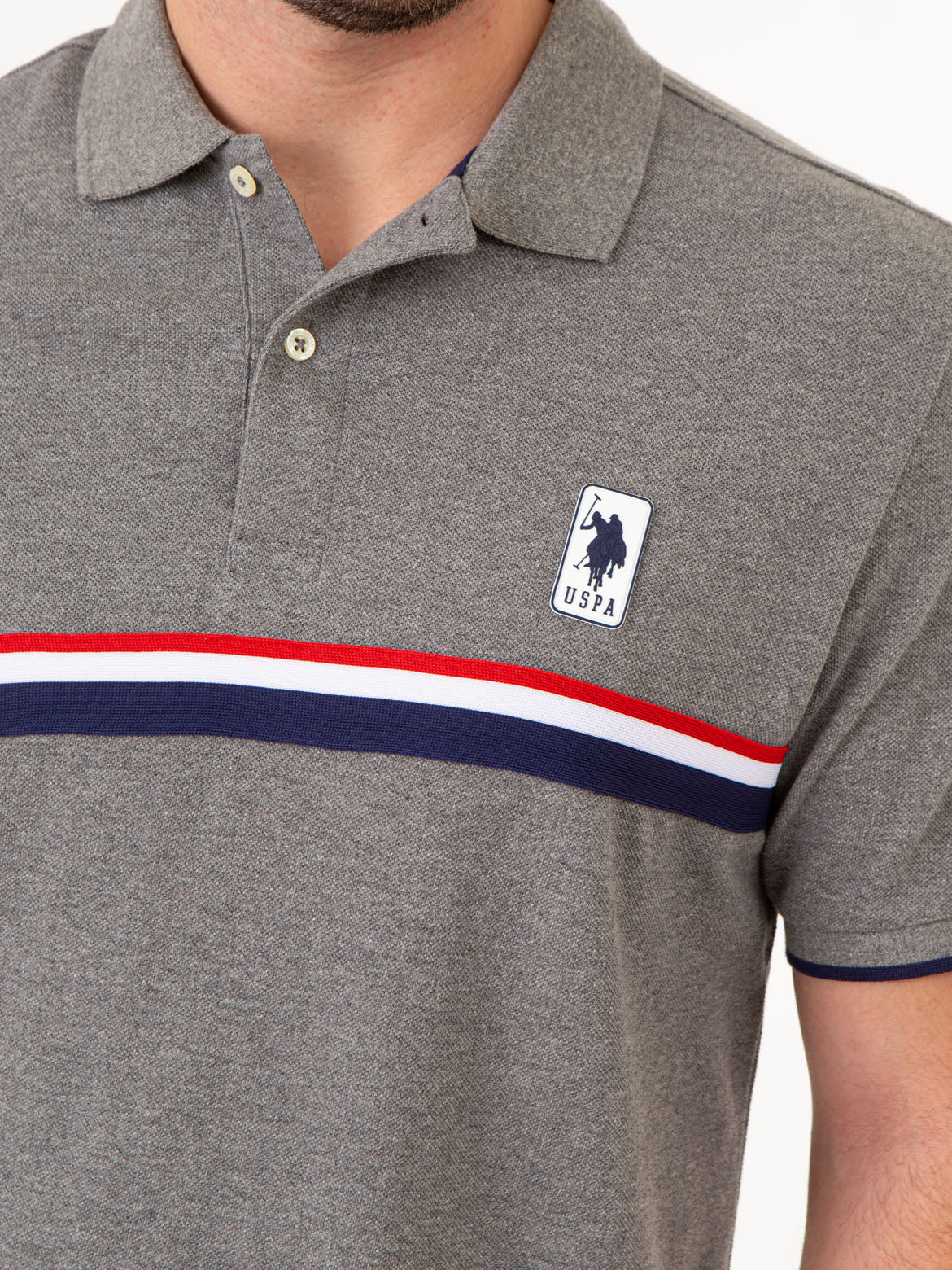 PIECED SIGNATURE STRIPE PIQUE POLO SHIRT - Image 7