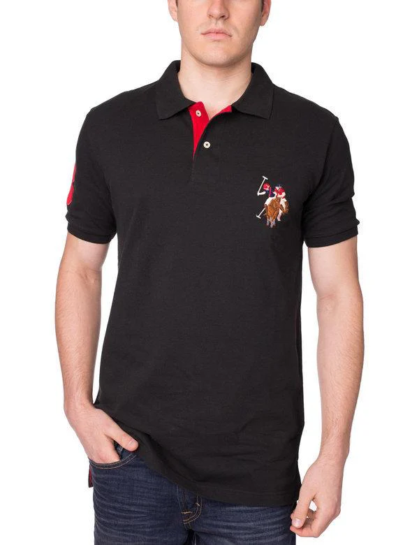 Pique Mesh Multi-Color Logo Polo Shirt - Image 23