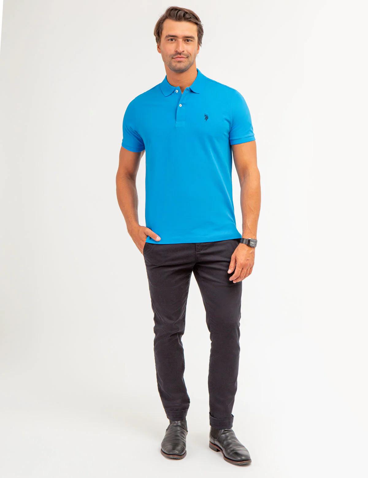 SOLID PIQUE SMALL LOGO POLO SHIRT - Image 2