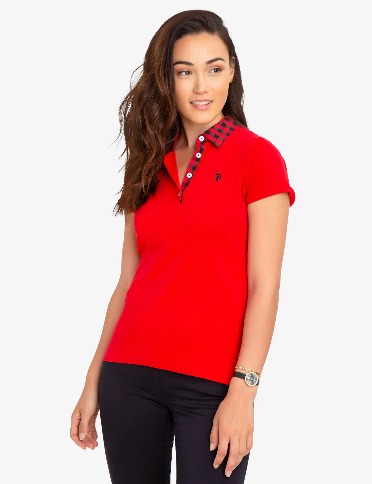 GINGHAM COLLARED SHIRT
