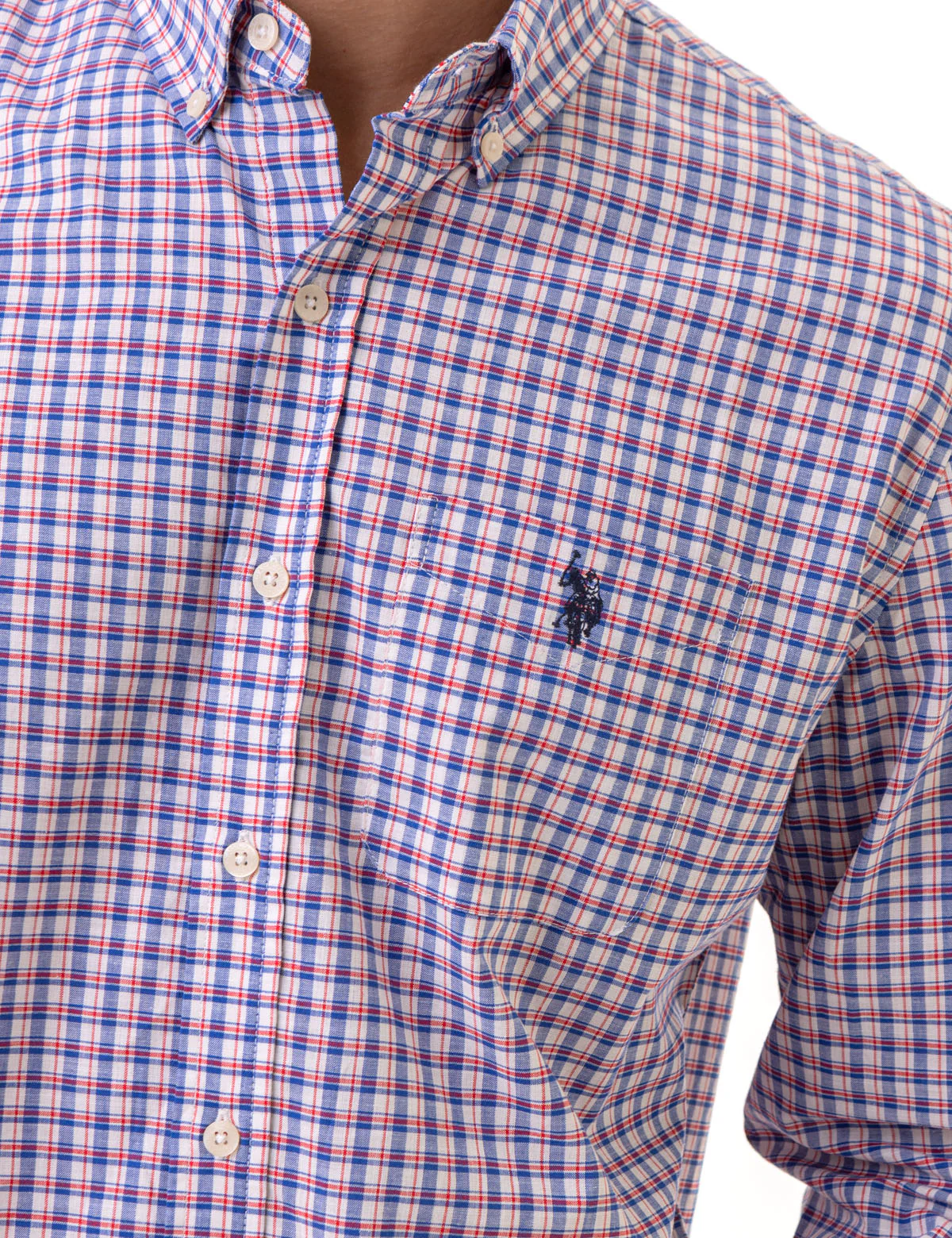 PLAID LONG SLEEVE WOVEN SHIRT WITH POCKET - Image 3
