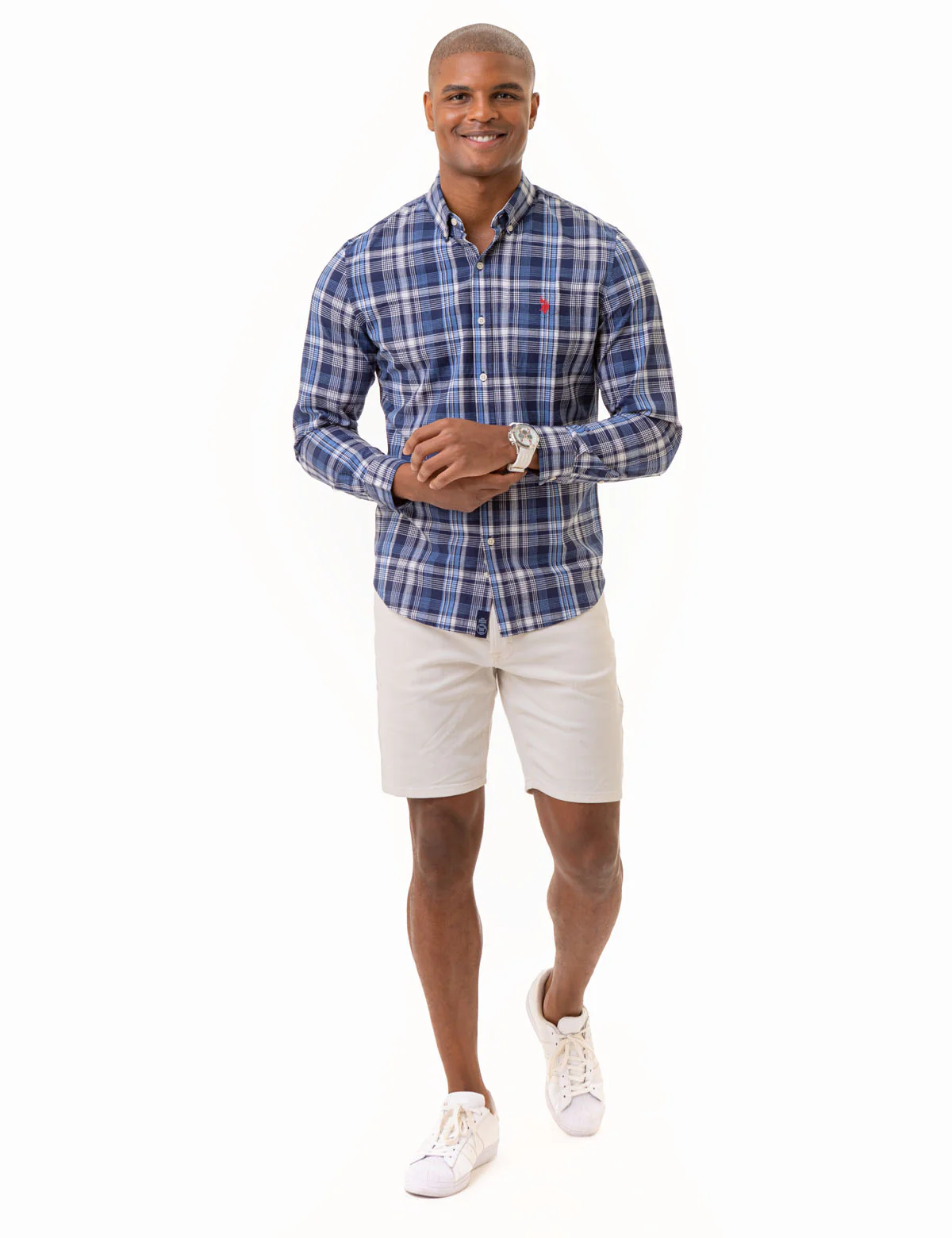 PLAID LONG SLEEVE WOVEN SHIRT WITH POCKET - Image 3