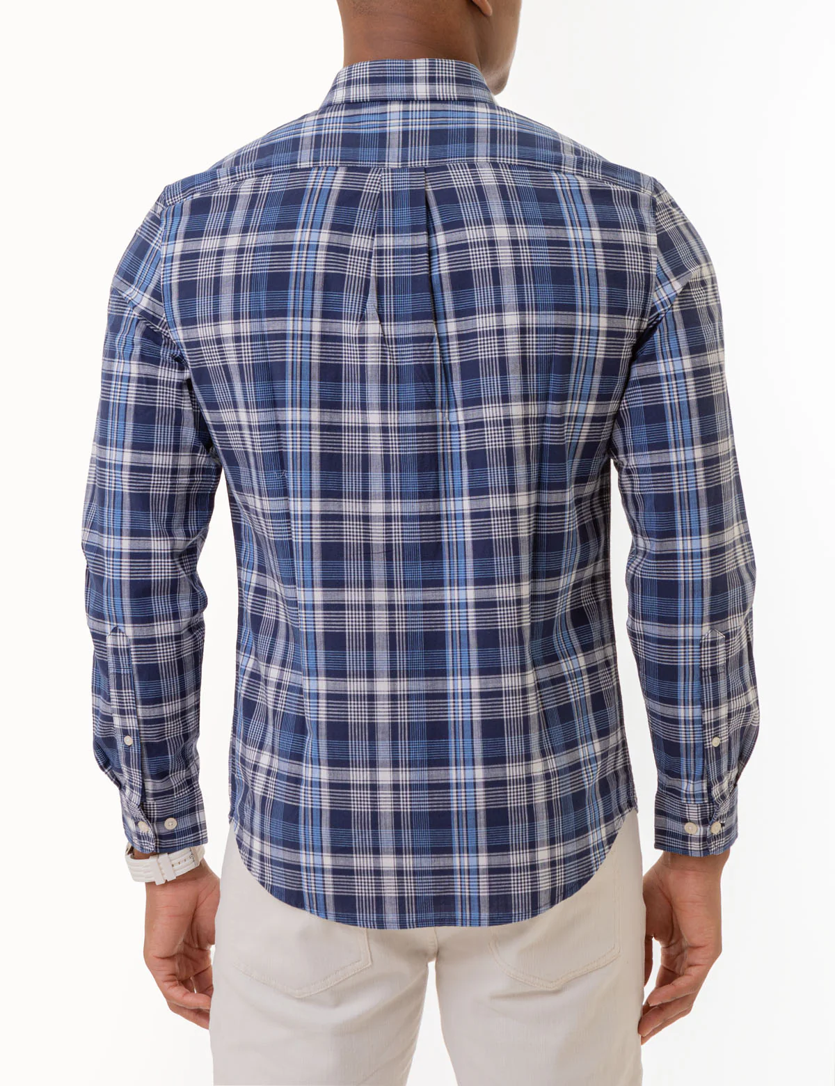 PLAID LONG SLEEVE WOVEN SHIRT WITH POCKET - Image 4