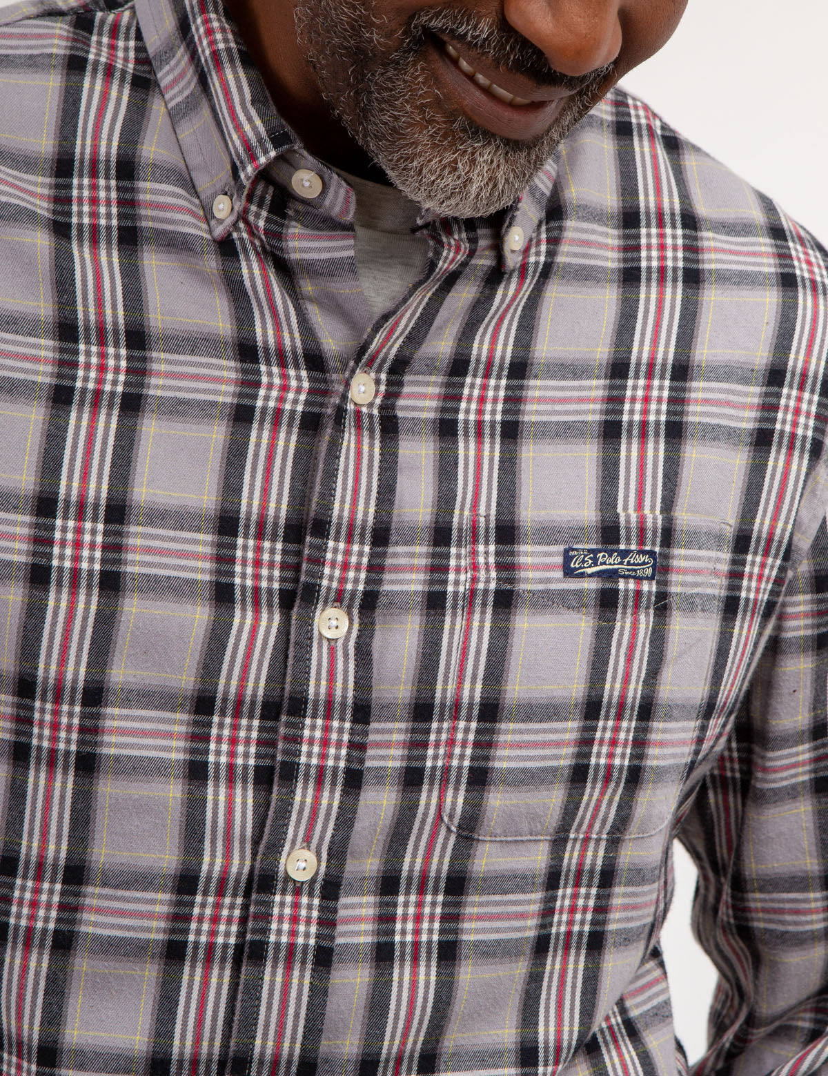 PLAID PEACHED TWILL LONG SLEEVE SHIRT - Image 3
