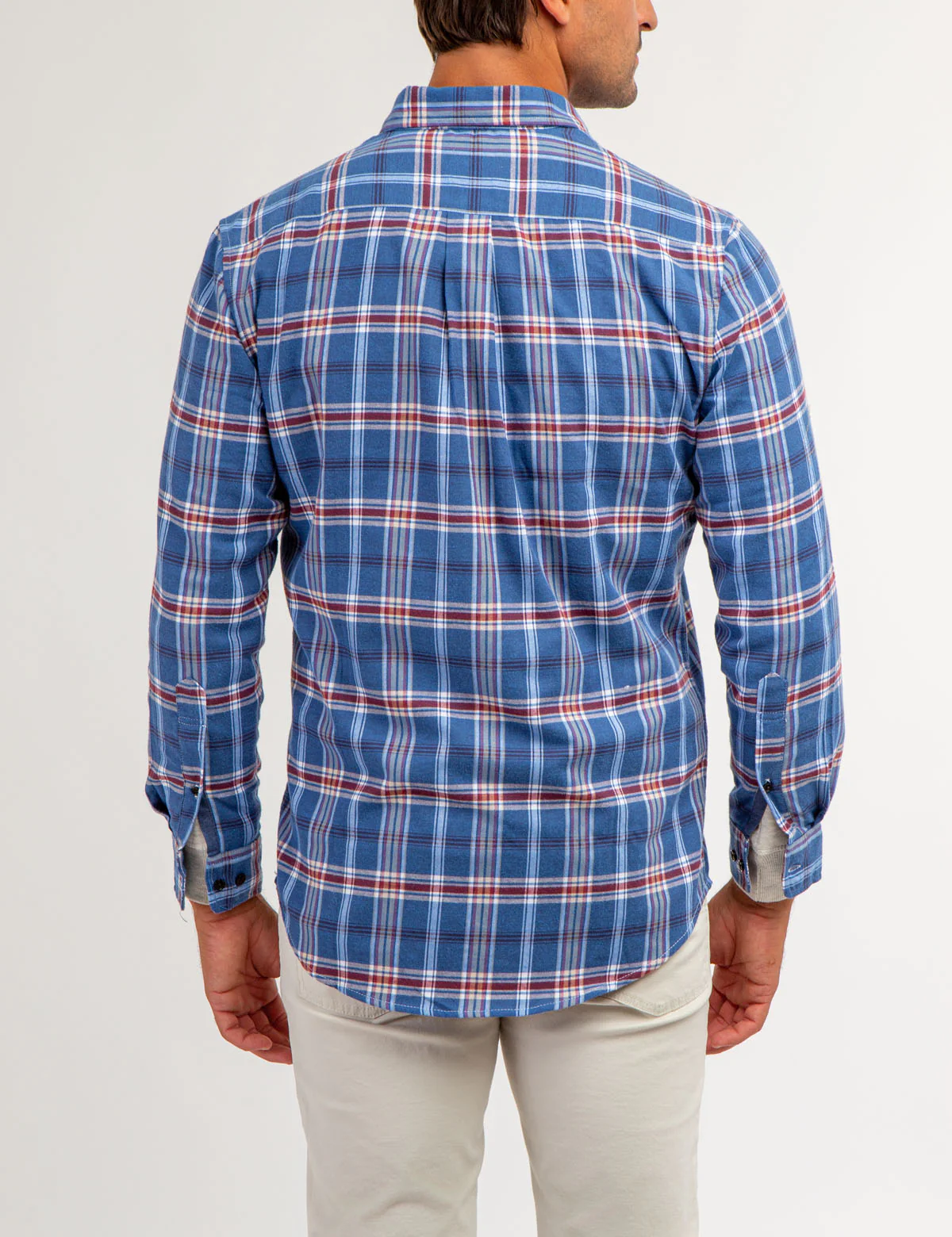 PLAID PEACHED TWILL LONG SLEEVE SHIRT - Image 3