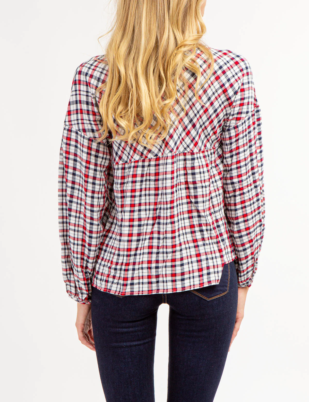 PLAID POETIC V-NECK TOP - Image 3
