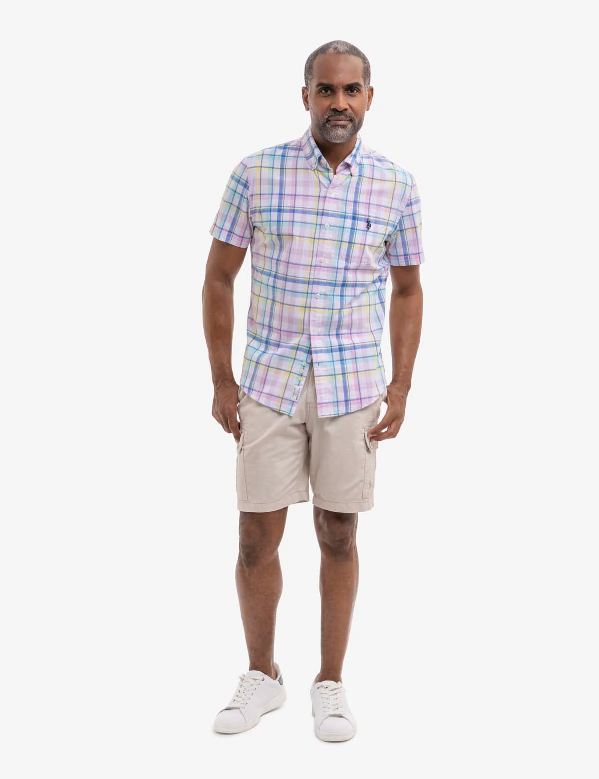 PLAID SHORT SLEEVE POPLIN SHIRT WITH POCKET - Image 2