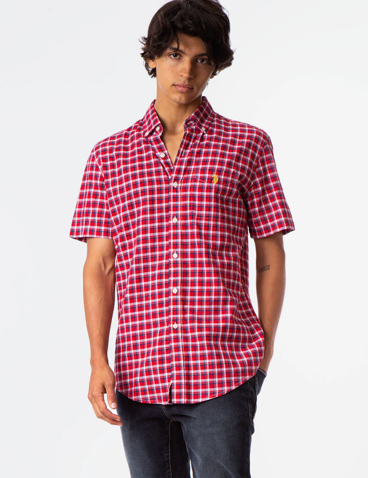 PLAID SHORT SLEEVE SHIRT