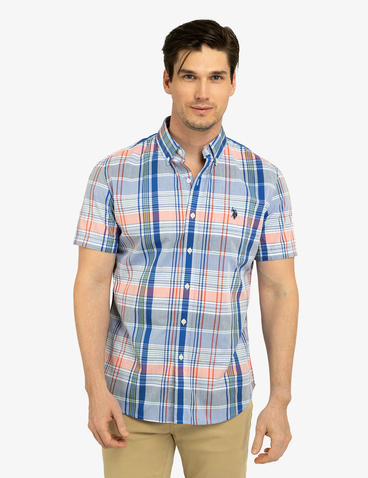 PLAID SHORT SLEEVE WOVEN SHIRT WITH POCKET - Image 3