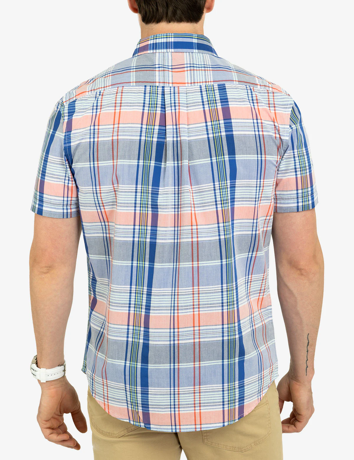 PLAID SHORT SLEEVE WOVEN SHIRT WITH POCKET - Image 6