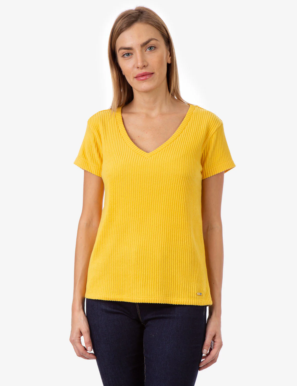 PLUSH RIB V-NECK TOP - Image 11