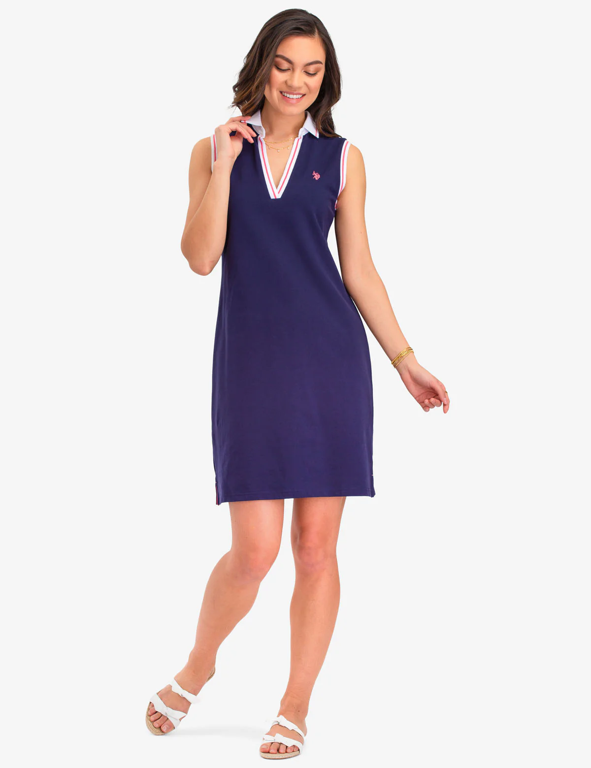 POLO DRESS WITH PIPING - Image 2
