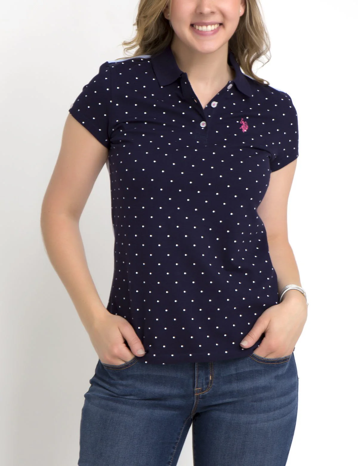 PREMIUM DOT OXFORD MIX POLO SHIRT - Image 4