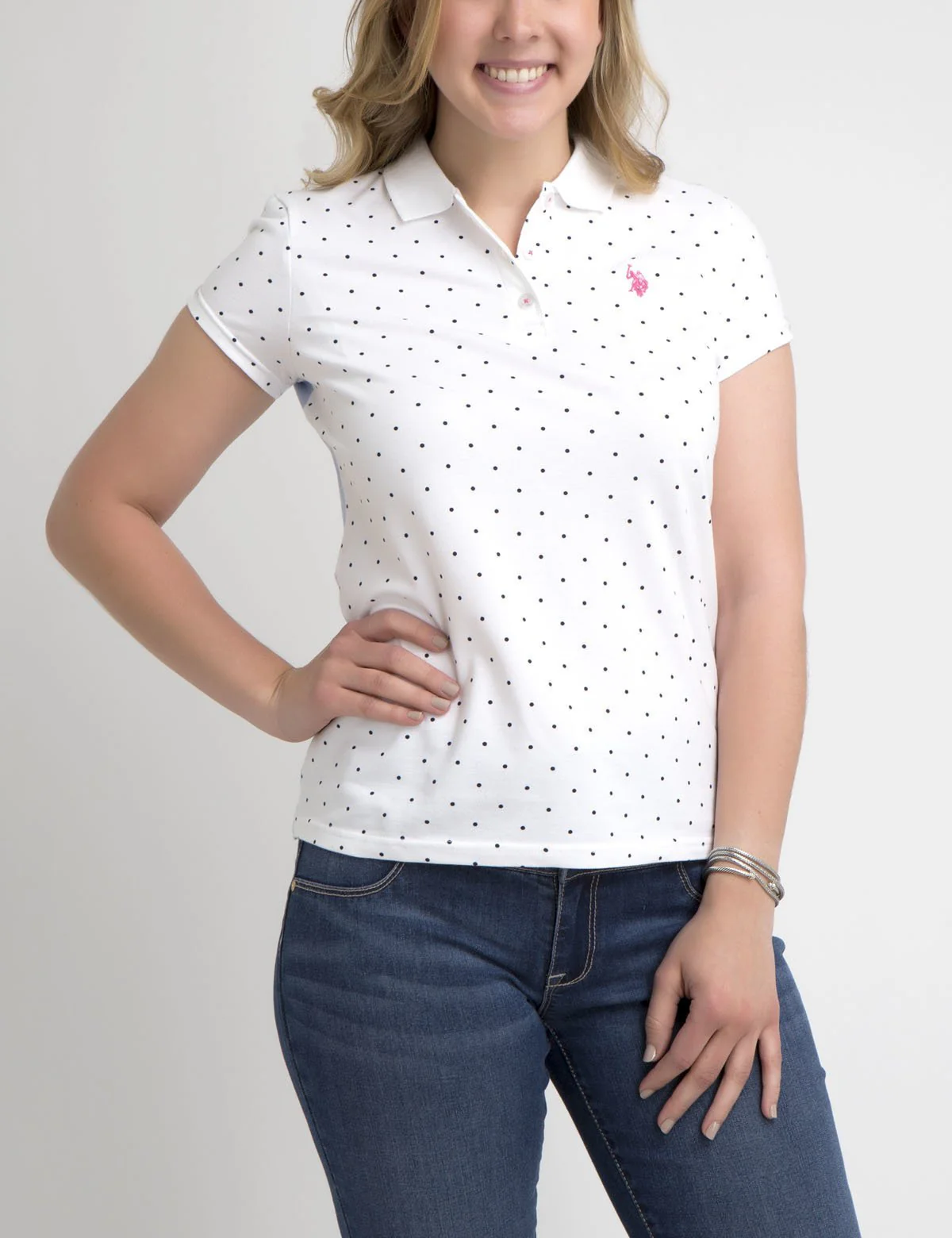 PREMIUM DOT OXFORD MIX POLO SHIRT - Image 8