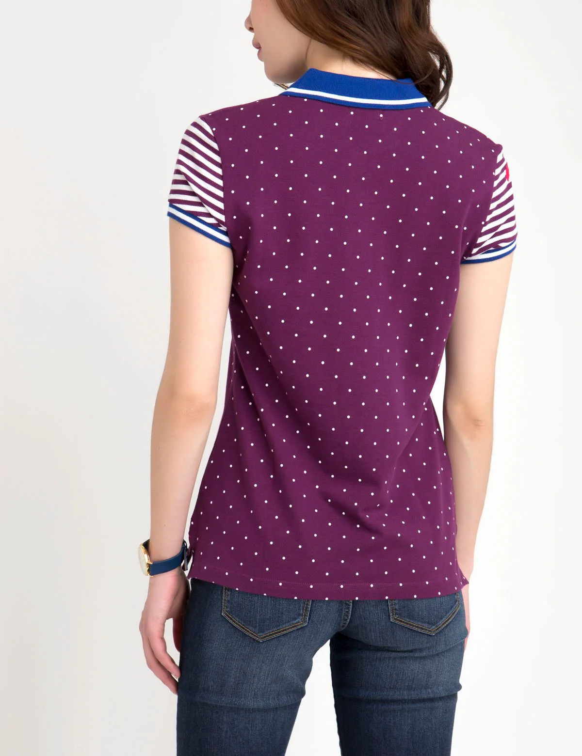 PREMIUM DOT STRIPE MIX POLO SHIRT - Image 3