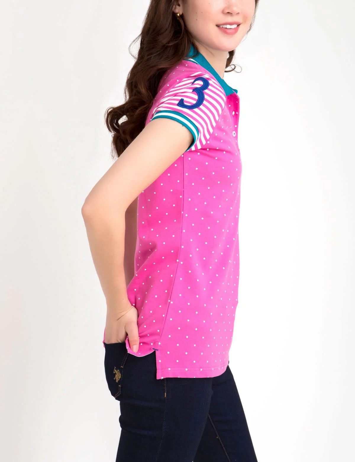 PREMIUM DOT STRIPE MIX POLO SHIRT - Image 8