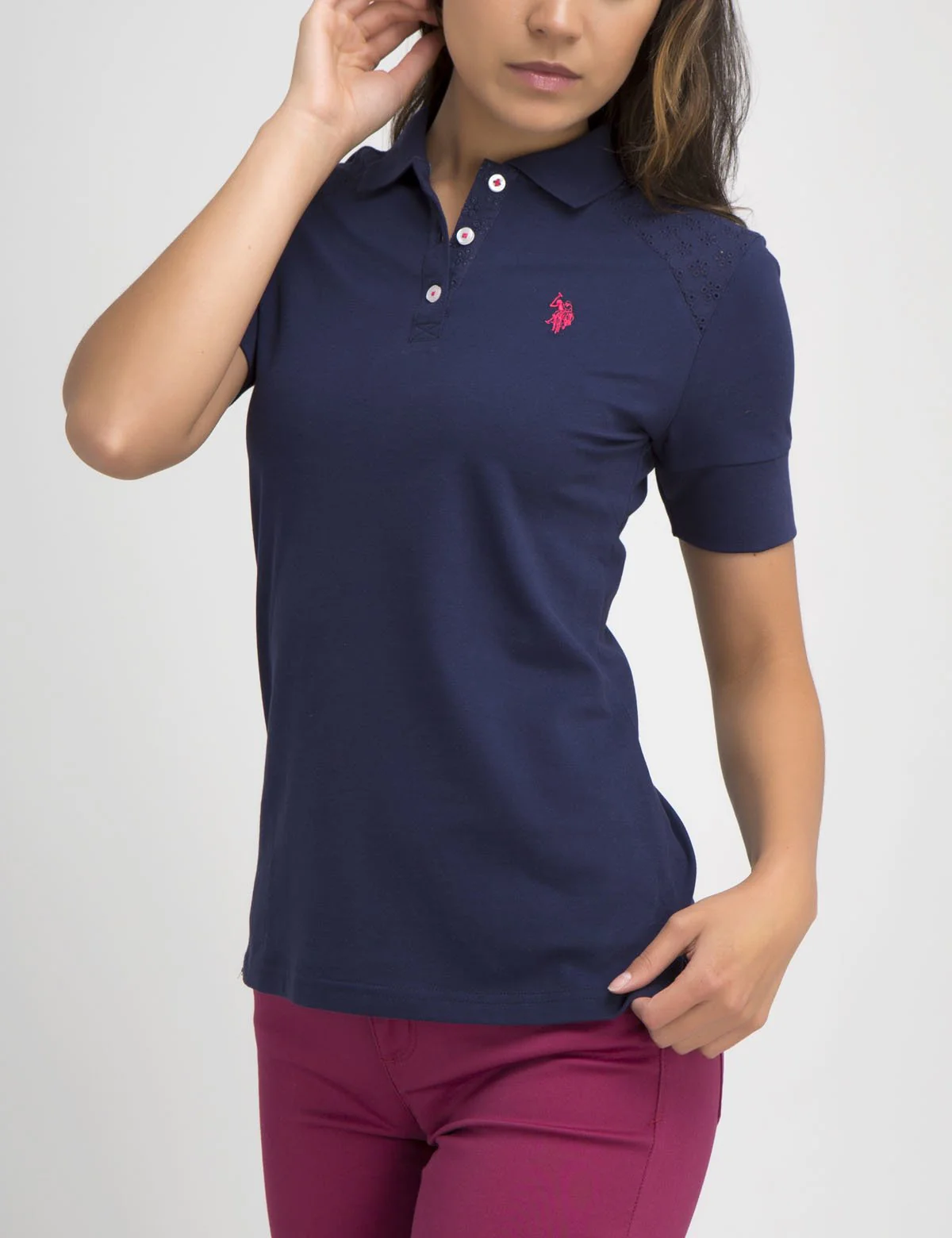PREMIUM EYELET SHOULDER POLO SHIRT - Image 22