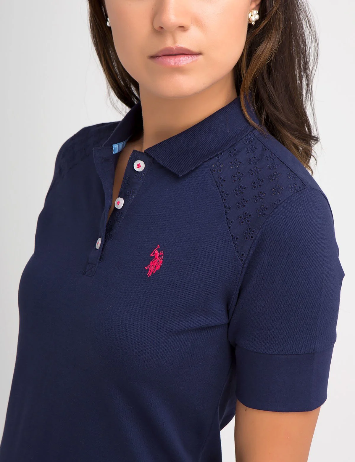 PREMIUM EYELET SHOULDER POLO SHIRT - Image 4