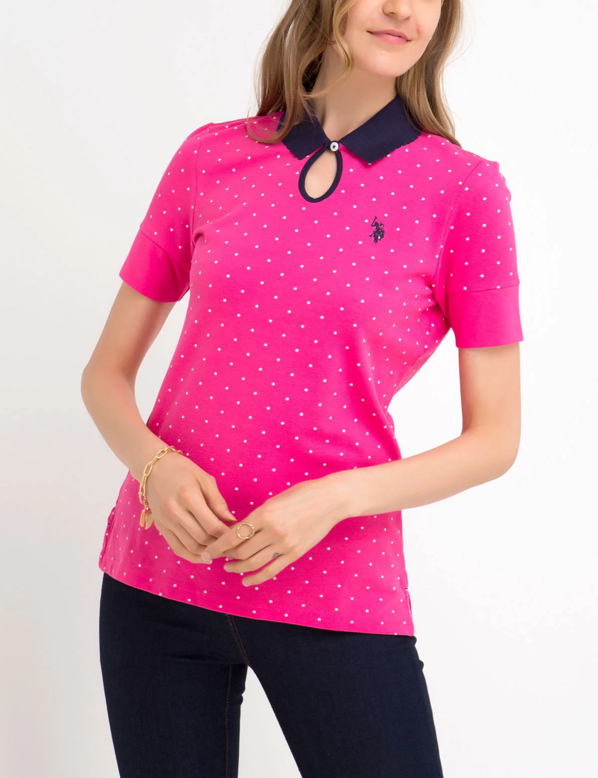 PREMIUM KEYHOLE DOT POLO SHIRT - Image 10